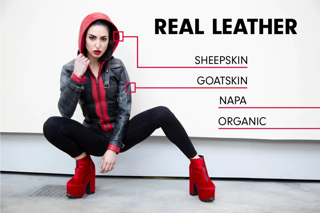types of real leather jacket
