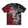 venom vs carnage black & red all over print shirt