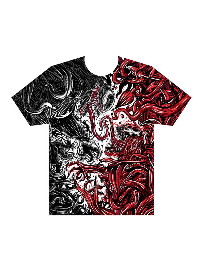 venom let there be carnage all over graphic t-shirt