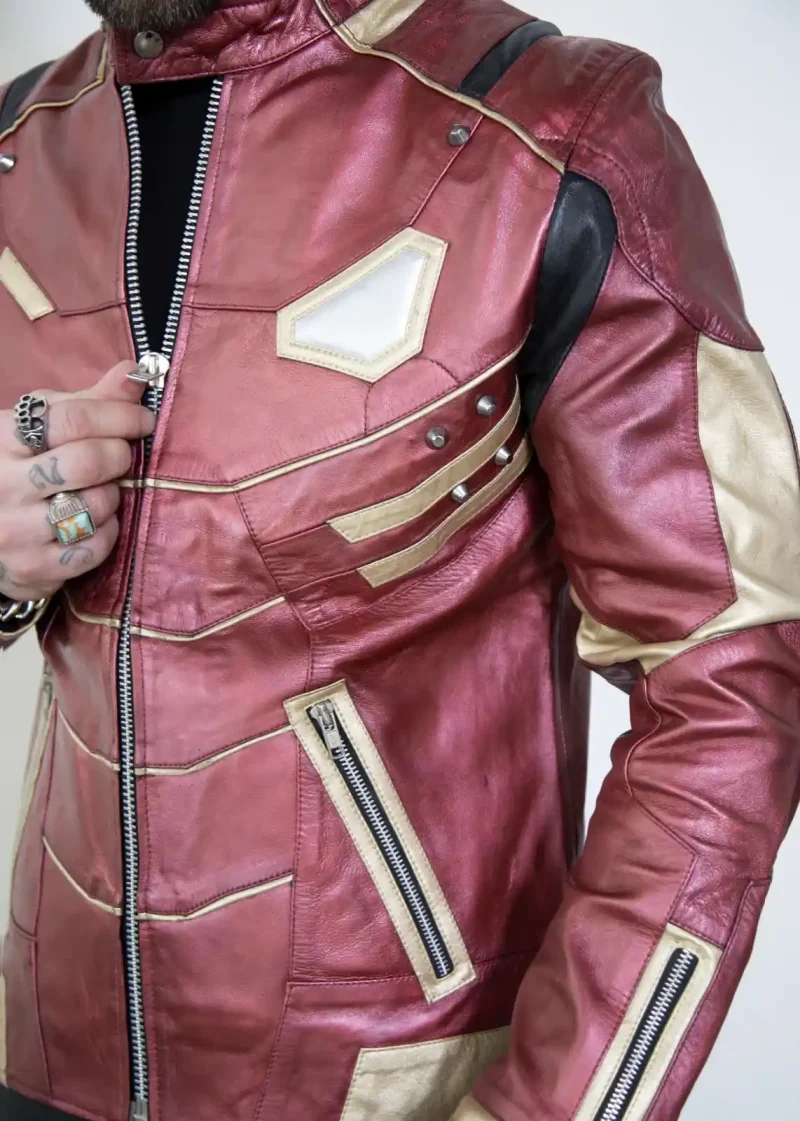 Mens Iron Armor Leather Jacket