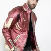 Mens Ironman Armor Leather Jacket