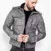 mens military leather jacket