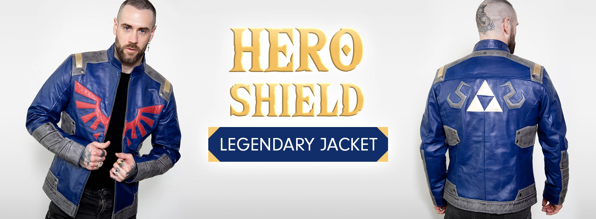 new legendary hero shield leather jacket for mens