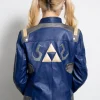 zelda hyrule shield blue leather jacket Hylian replica