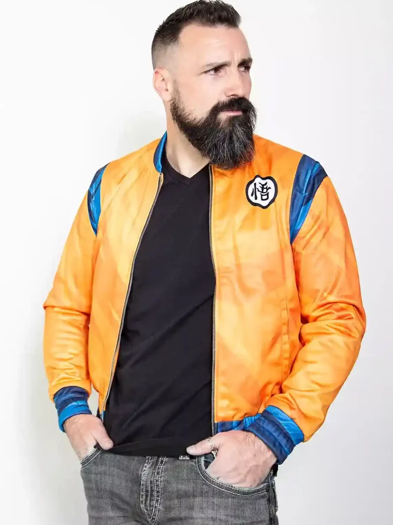 goku anime print bomber jacket