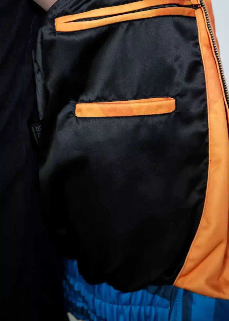 mens goku leather bomber jacket