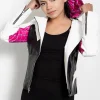 womens spider gwen hoodie leather jacket