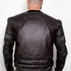 Motorcycle leather jacket with armor