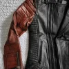 vintage black leather jacket mens