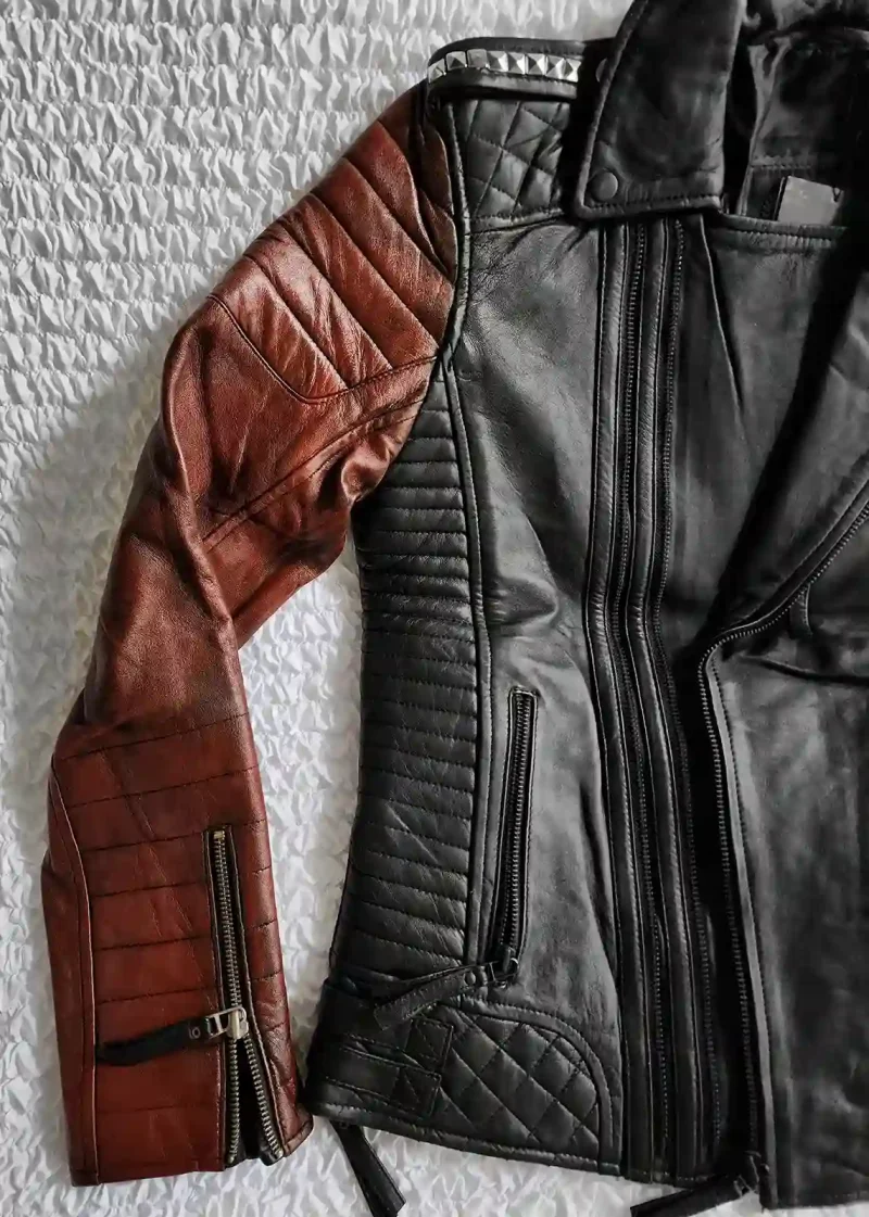 vintage black leather jacket mens