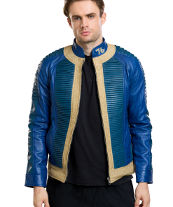 Fallout Blue Vault Dweller Leather Jacket