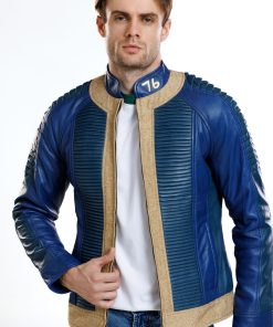 Fallout Blue Vault Dweller Leather Jacket