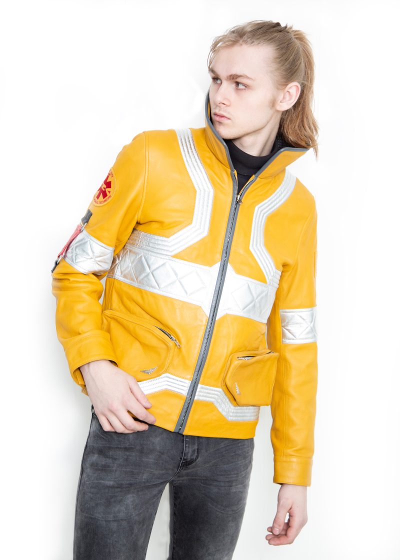 Cyberpunk Edgerunner David Martinez Yellow Leather Jacket
