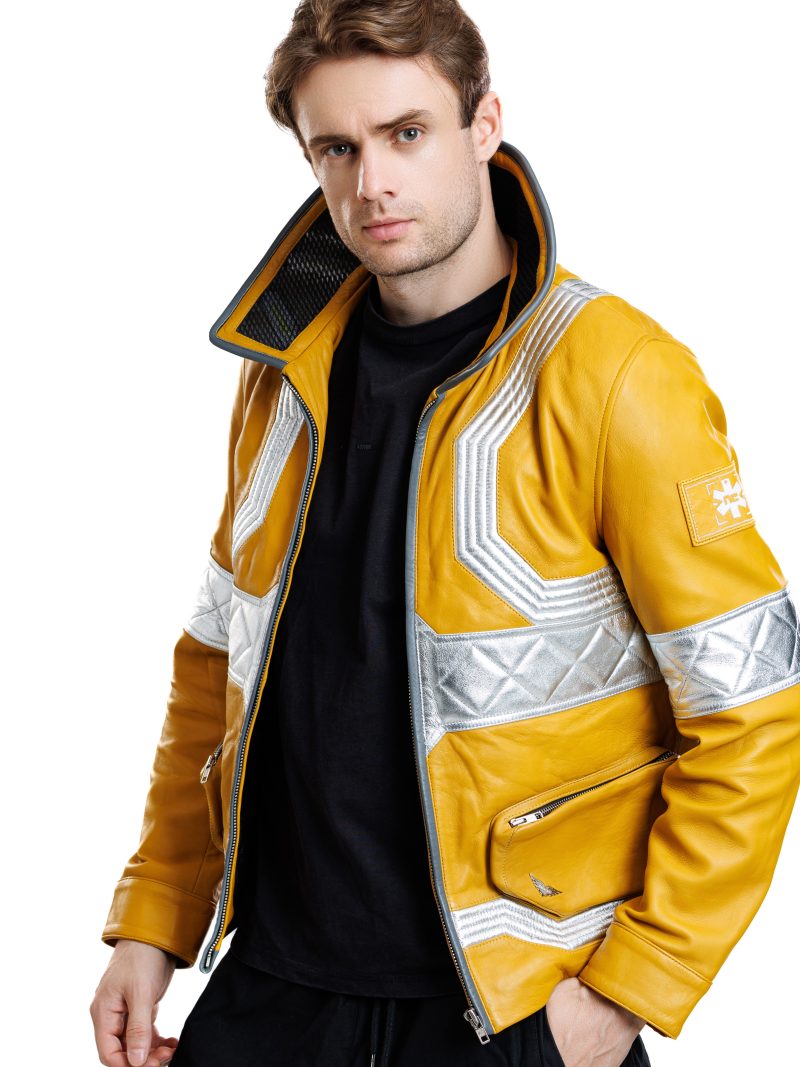Cyberpunk Edgerunner David Martinez Yellow Leather Jacket