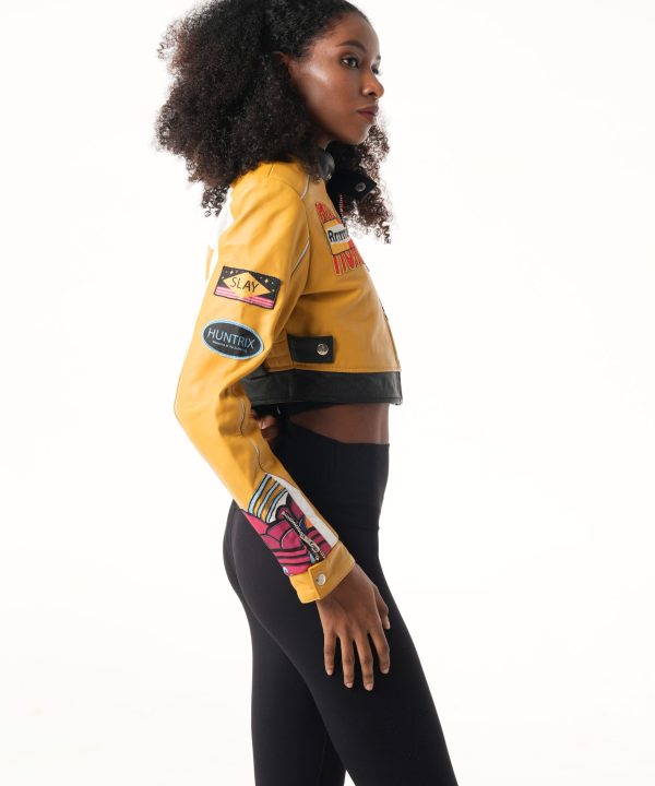 Rumi Kpop Demon Hunters Crop Leather Jacket