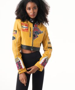 Rumi Kpop Demon Hunters Crop Leather Jacket