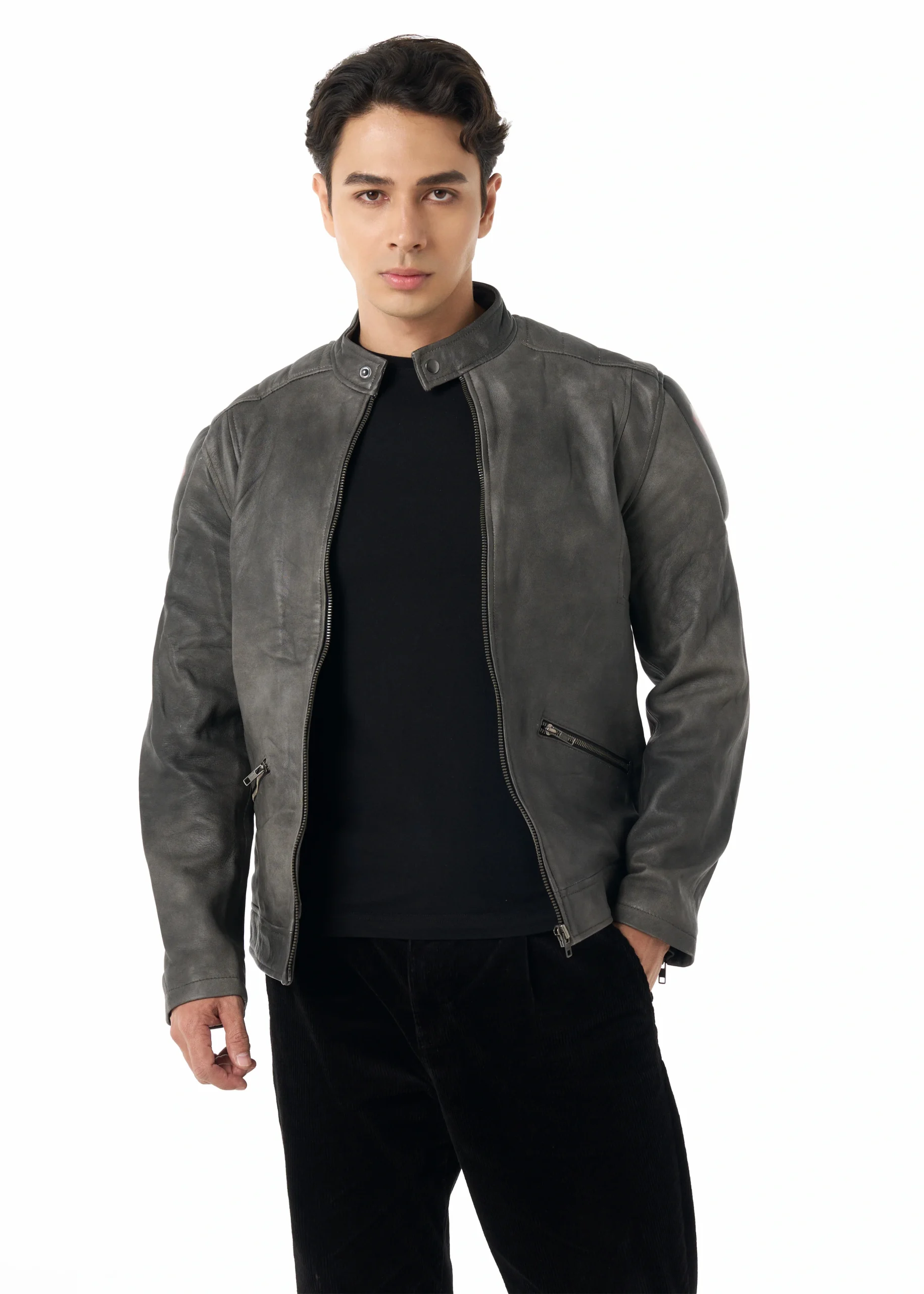Superboy Grey Leather Jacket