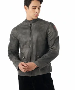 Superboy Grey Leather Jacket
