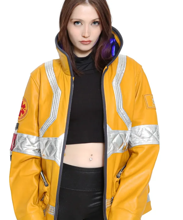Women's Cyberpunk Edgerunner Leather Jacket