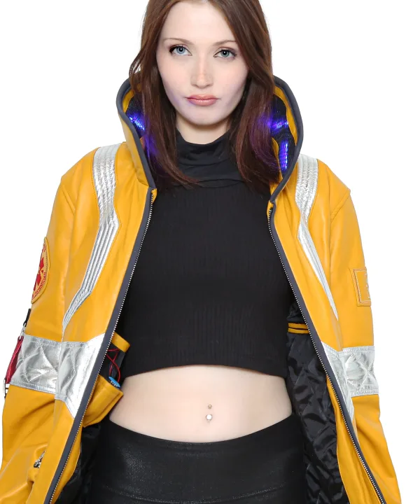 Women's Cyberpunk Edgerunner Leather Jacket