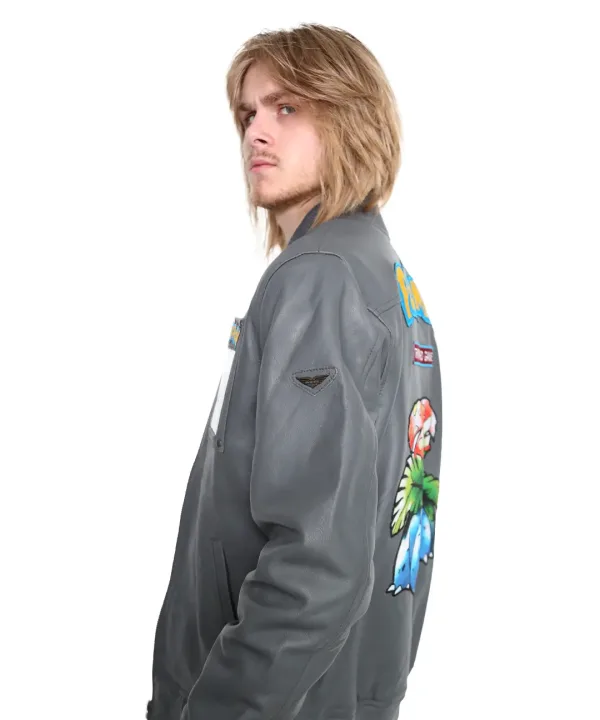 Grey Venusaur leather jacket